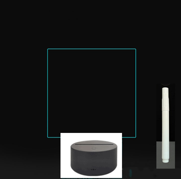 Tableau de message en acrylique 3D avec écriture à la main et lumière LED