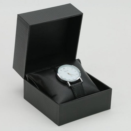 Coffret cadeau carré de rangement de bijoux en PU pour montre