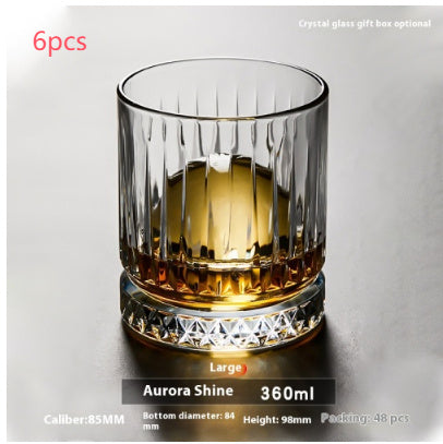 Verre à whisky en cristal, verre à bière, verre à whisky, verre à vin épais, coffret cadeau, vente en gros