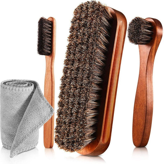 Brosse en crin de cheval pour nettoyage de voiture en cuir