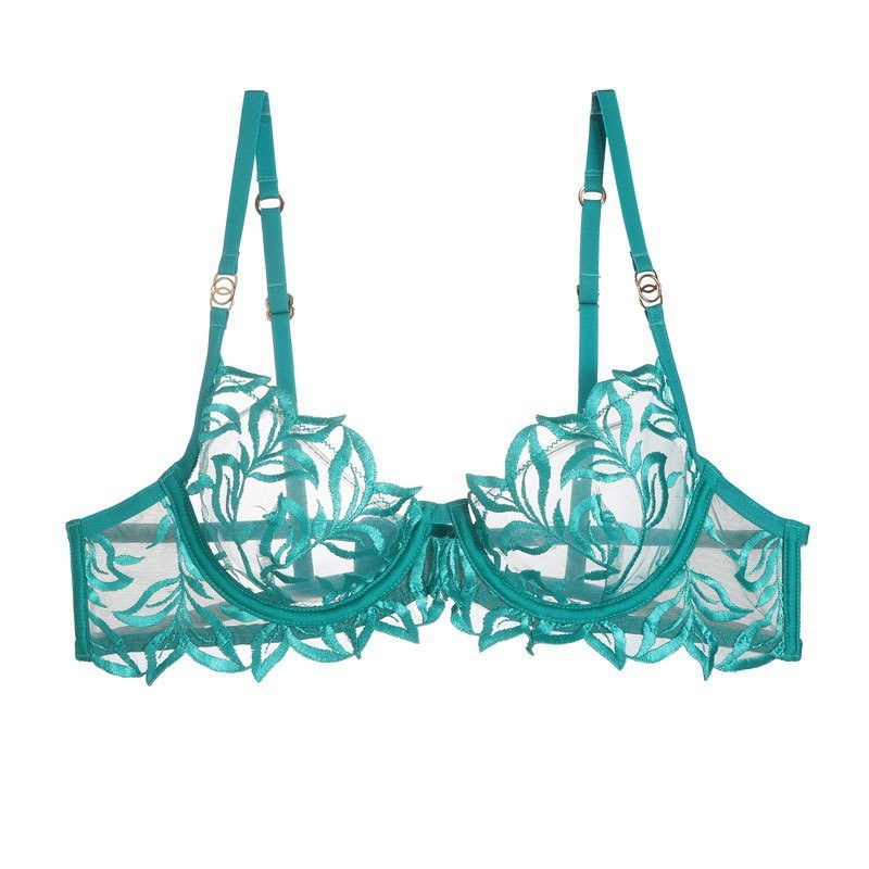 Ensemble de culotte de soutien-gorge en dentelle de broderie sexy