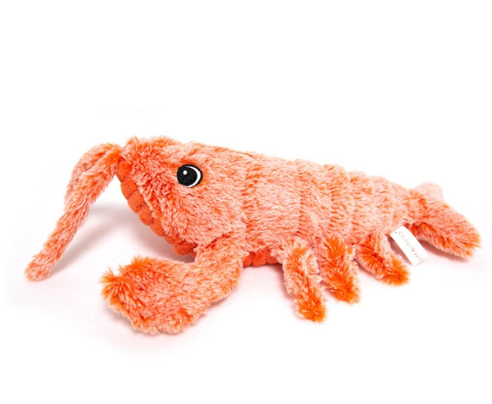 Jouets pour animaux de compagnie, crevette sautante électrique, chargement USB, simulation de homard, jouet en peluche amusant pour chats.