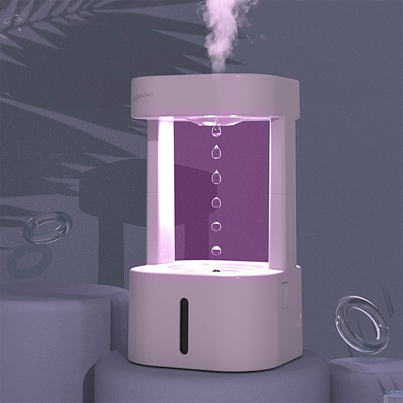 Creative anti-gravity water humidifier with mist spray for air conditioning, quiet, suitable for bedroom and office, with 580ML water tank.