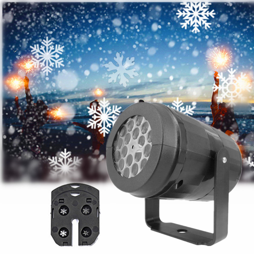 Lumières de fête de Noël, projecteur de flocons de neige, lumière LED, lumière de scène, motif de Noël tournant, éclairage de vacances en extérieur, décoration de jardin pour Noël.