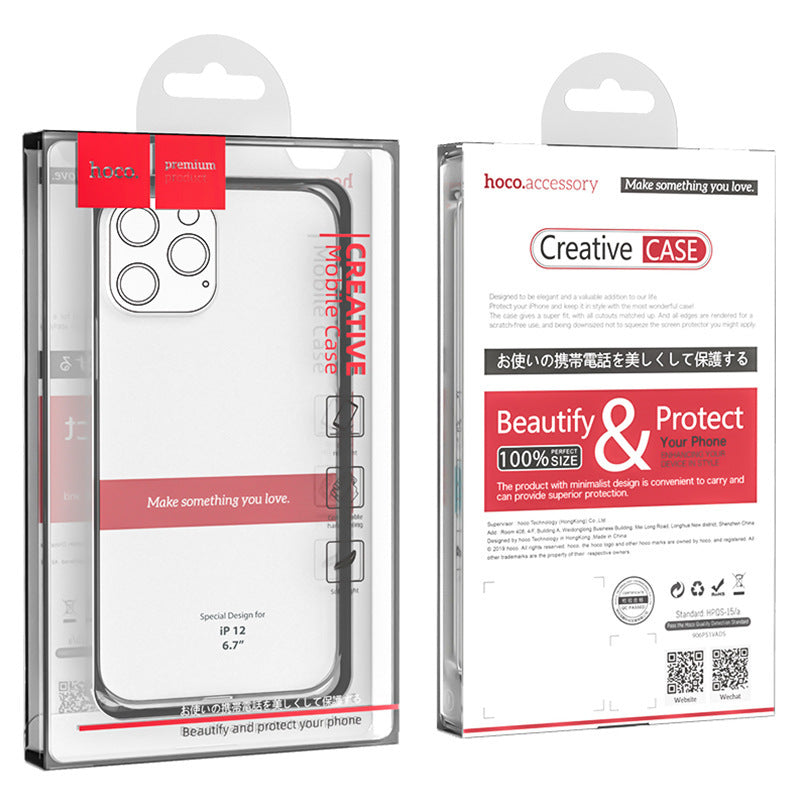 Coque de téléphone transparente en TPU, coque de téléphone haute pureté.