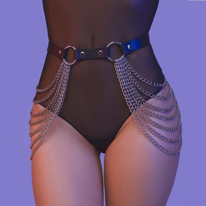 Ceinture chaîne sexy décontractée de forme concave