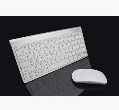 Clavier et souris sans fil 2.4G, ensemble de clavier et souris mini portable pour ordinateur portable, Mac, PC de bureau, télévision intelligente, PS4.