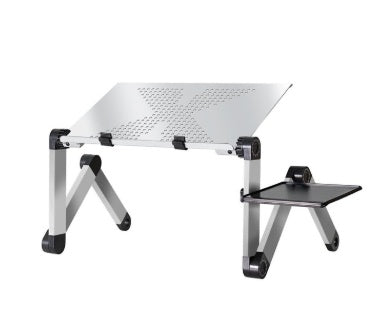 Support de table pour ordinateur portable avec un design ergonomique pliable et ajustable, bureau pour ultrabook, netbook ou tablette avec tapis de souris.