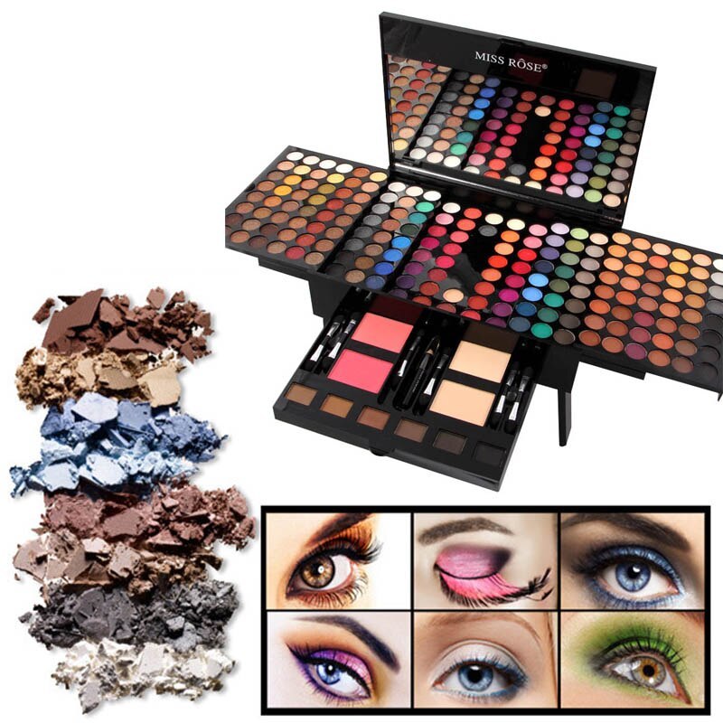 Palette de maquillage personnalisée en forme de piano avec 180 couleurs d'ombres à paupières et de blush.