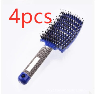 Brosse à cheveux Anti Klit Brushy Haarborstel pour femmes, brosse démêlante, poils en nylon, massage du cuir chevelu, brosse à teaser.