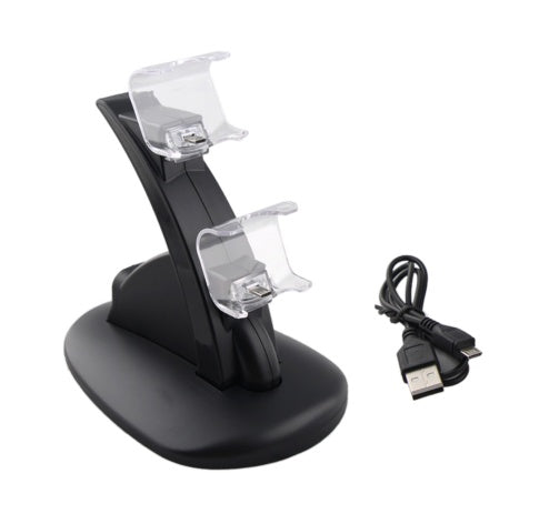 Support de station de charge USB double Support de station de charge USB avec câble de chargement USB pour contrôleurs Playstation 4 PS4