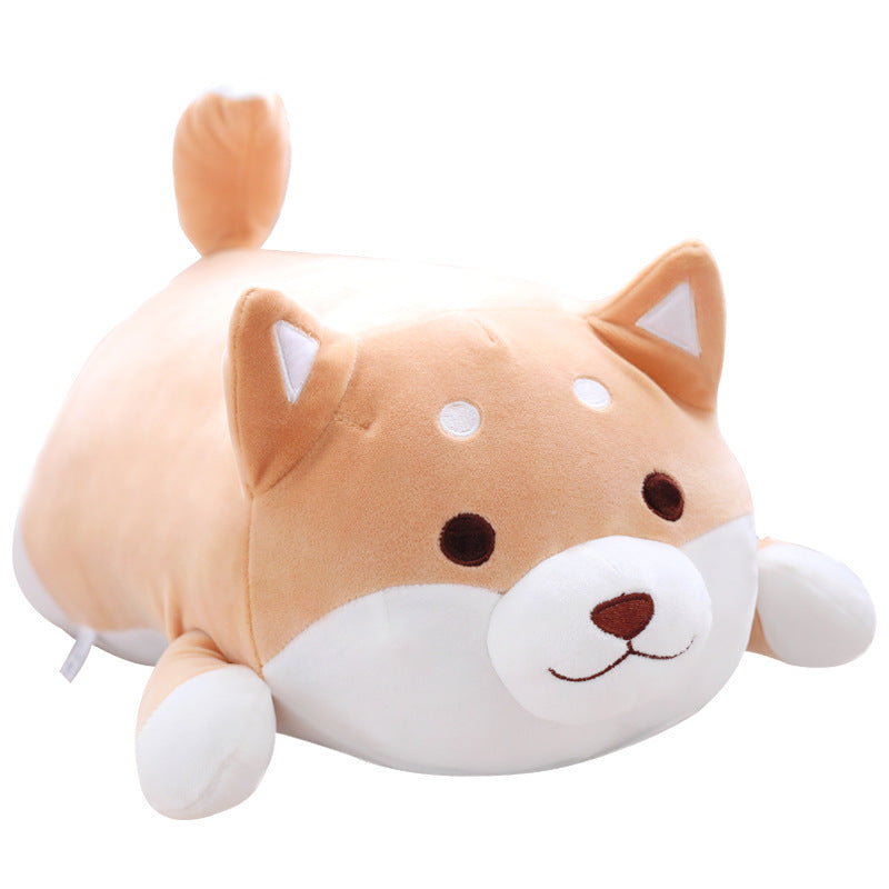 Jouet en peluche de chien Shiba Inu mignon et gros de 36 cm et 55 cm, coussin en cartoon doux et kawaii, joli cadeau pour les enfants et les bébés.
