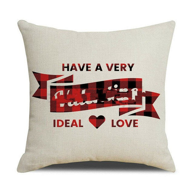 Housse de coussin taie d'oreiller rouge Saint Valentin