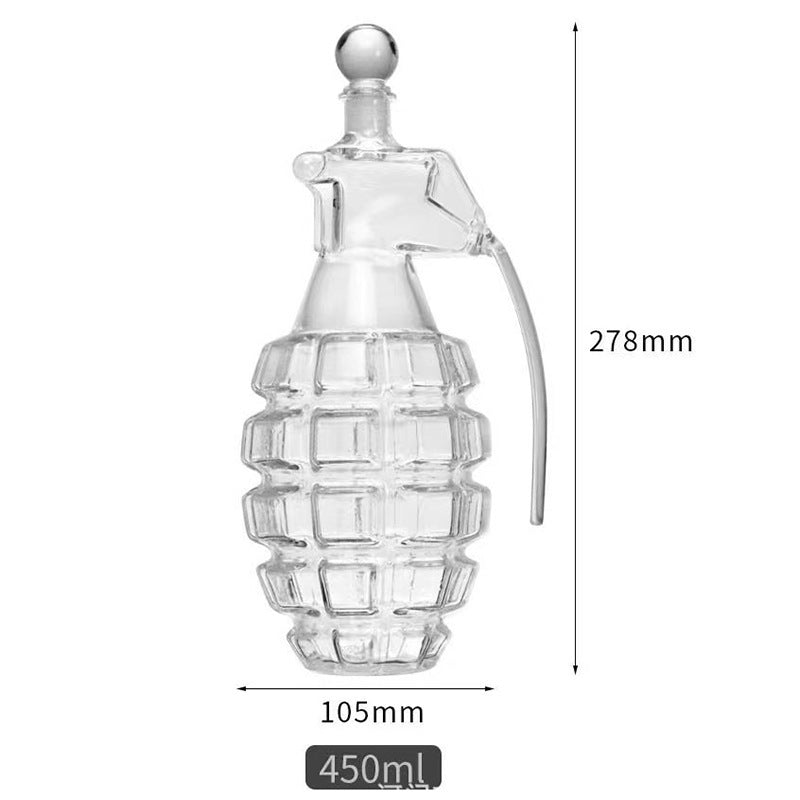 Bocal à fermentation de vin en verre de forme spéciale en forme de grenade simple.