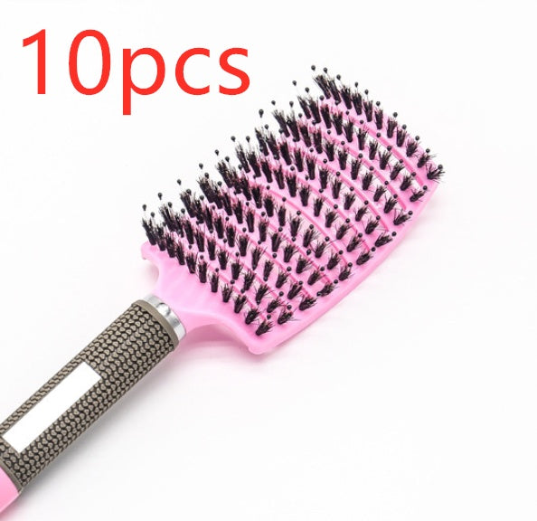 Brosse à cheveux Anti Klit Brushy Haarborstel pour femmes, brosse démêlante, poils en nylon, massage du cuir chevelu, brosse à teaser.