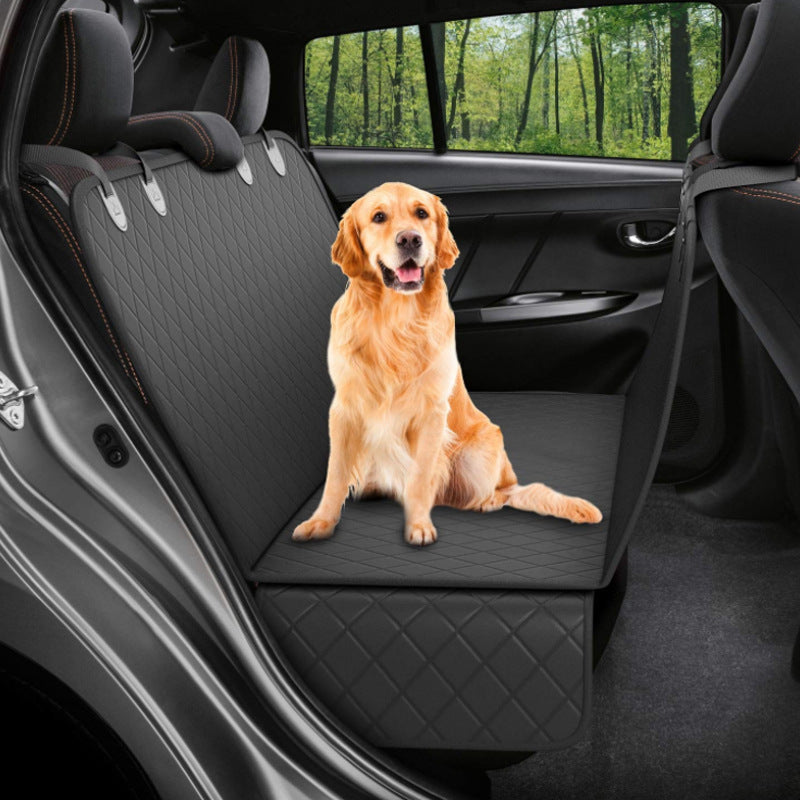 Housse de siège de voiture pour chien, vue en maille, porte-animal en hamac, protecteur de sécurité, tapis de siège arrière de voiture avec fermeture éclair et poche pour le voyage.