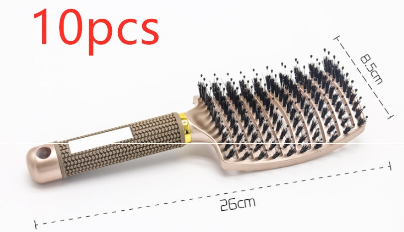 Brosse à cheveux Anti Klit Brushy Haarborstel pour femmes, brosse démêlante, poils en nylon, massage du cuir chevelu, brosse à teaser.