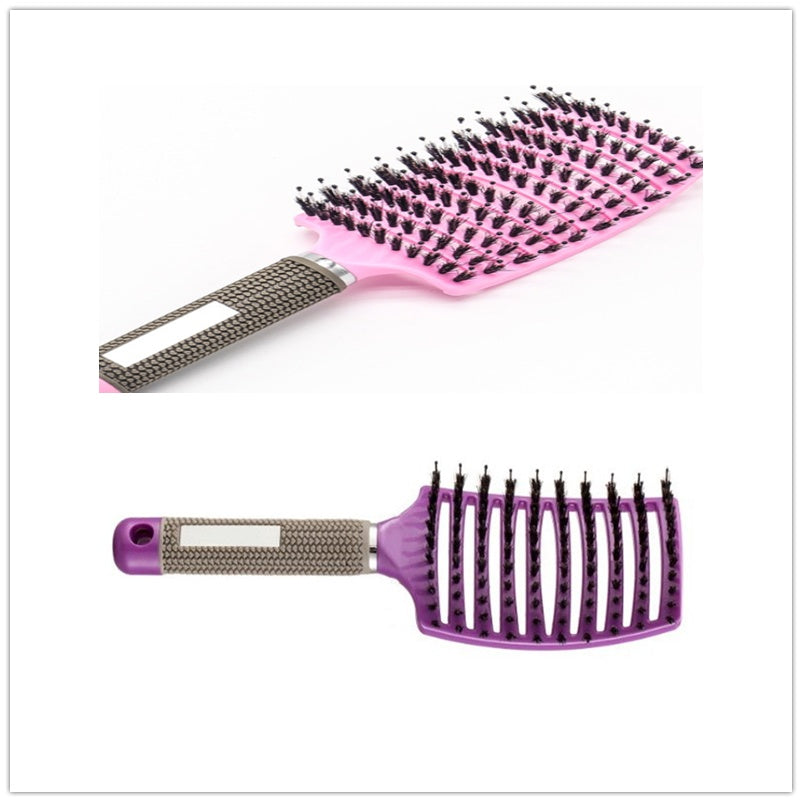 Brosse à cheveux Anti Klit Brushy Haarborstel pour femmes, brosse démêlante, poils en nylon, massage du cuir chevelu, brosse à teaser.