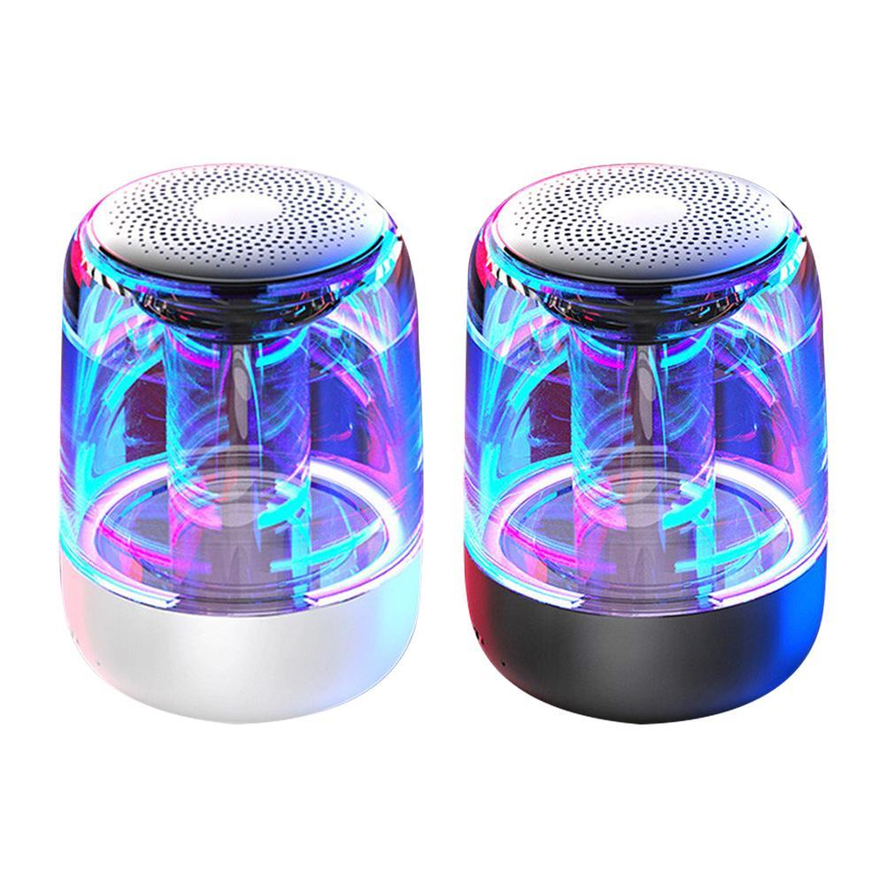 Haut-parleur portable Bluetooth colonne haut-parleur Bluetooth sans fil puissant avec radio et lumière LED de couleur variable.