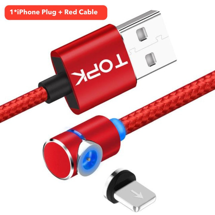 Câble magnétique Micro USB rotatif à 360 degrés pour charge magnétique de téléphone