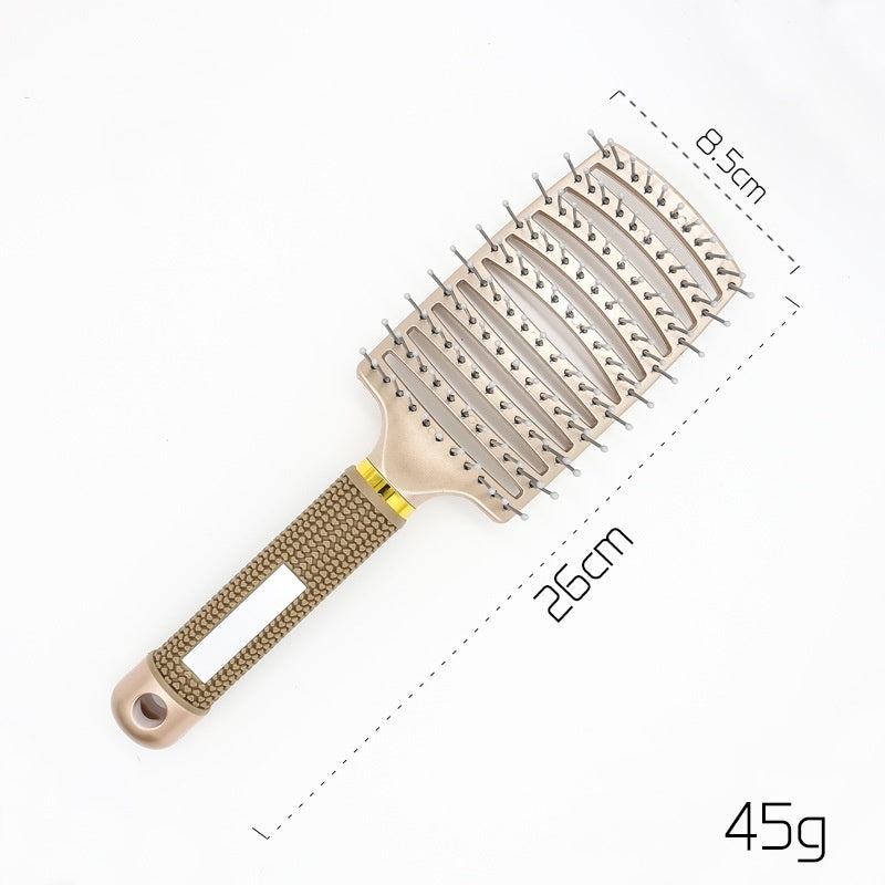 Brosse à cheveux Anti Klit Brushy Haarborstel pour femmes, brosse démêlante, poils en nylon, massage du cuir chevelu, brosse à teaser.