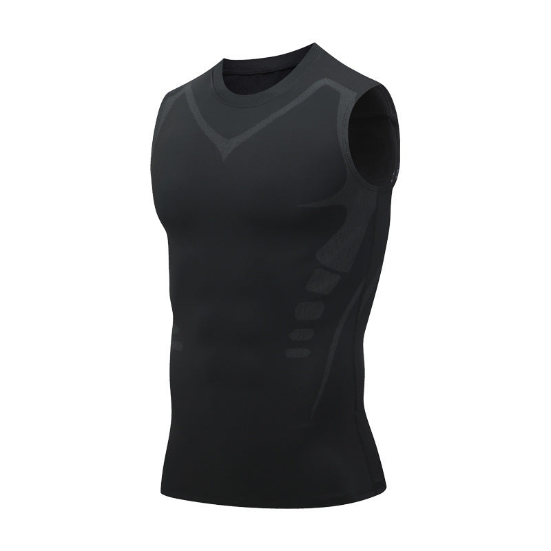 Gilet d'exercice pour hommes, séchage rapide, respirant, coupe ajustée, extensible