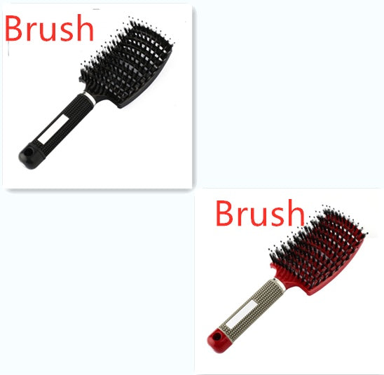 Brosse à cheveux Anti Klit Brushy Haarborstel pour femmes, brosse démêlante, poils en nylon, massage du cuir chevelu, brosse à teaser.