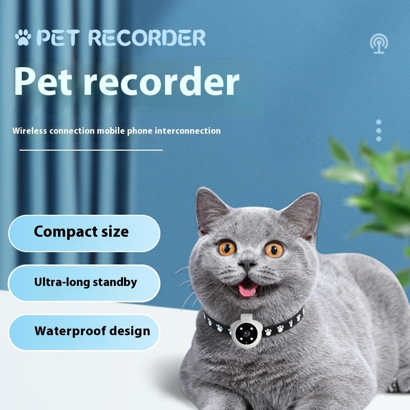 Enregistreur d'animaux de compagnie, collier de suivi pour chiens et chats, caméra d'enregistrement de mouvement avec angle de vue, caméra d'action avec enregistrements vidéo, colliers de chat, produits pour animaux de sport.