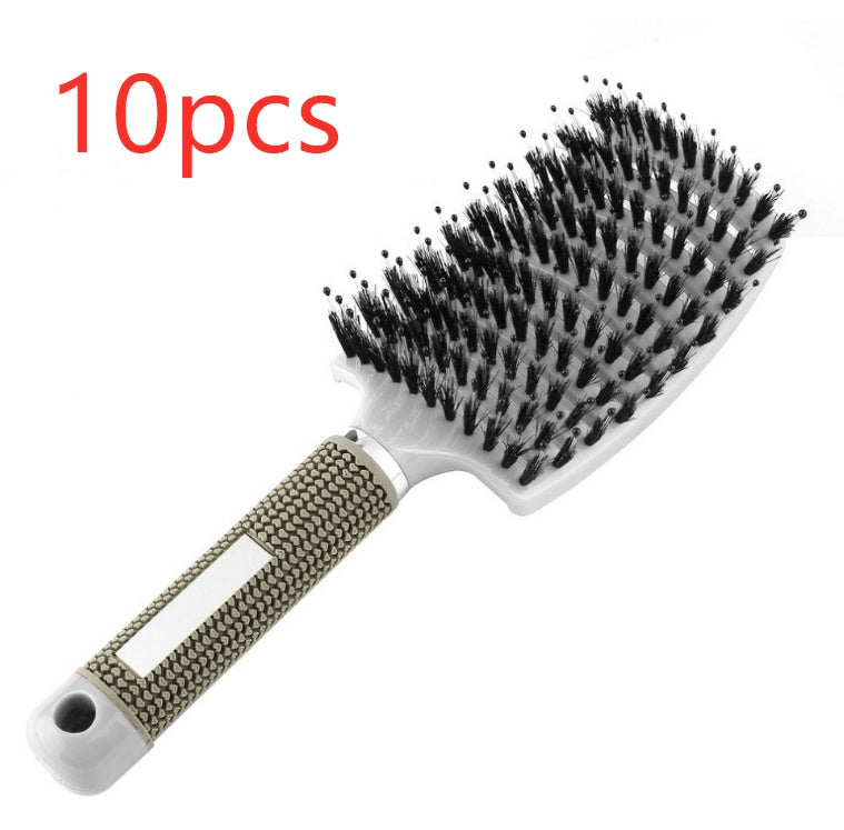 Brosse à cheveux Anti Klit Brushy Haarborstel pour femmes, brosse démêlante, poils en nylon, massage du cuir chevelu, brosse à teaser.