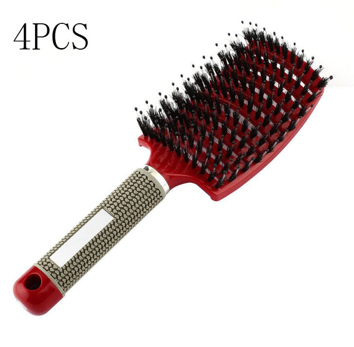 Brosse à cheveux Anti Klit Brushy Haarborstel pour femmes, brosse démêlante, poils en nylon, massage du cuir chevelu, brosse à teaser.