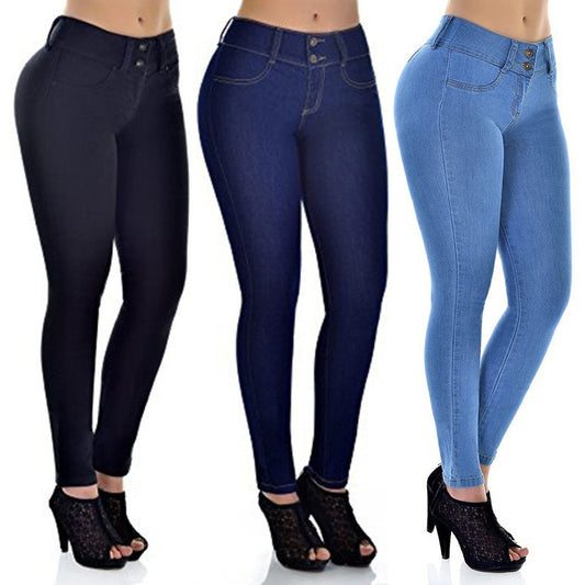 Pantalons en jean sexy taille haute