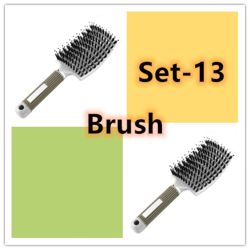 Brosse à cheveux Anti Klit Brushy Haarborstel pour femmes, brosse démêlante, poils en nylon, massage du cuir chevelu, brosse à teaser.