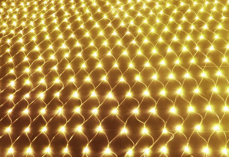 Guirlandes lumineuses de Noël, éclairage extérieur étanche en filet de poisson, pleines d'étoiles, éclairage de vacances, éclairage de mariage, lumières décoratives.