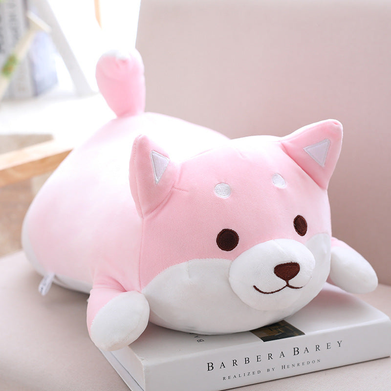 Jouet en peluche de chien Shiba Inu mignon et gros de 36 cm et 55 cm, coussin en cartoon doux et kawaii, joli cadeau pour les enfants et les bébés.