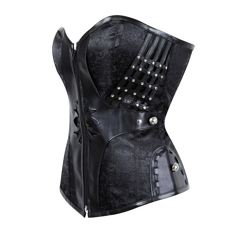 Corset gothique Belema pour femmes, modelage de la taille, bustiers sexy, corsets Steampunk, laçage serré, corset noir en similicuir gothique S-2XL