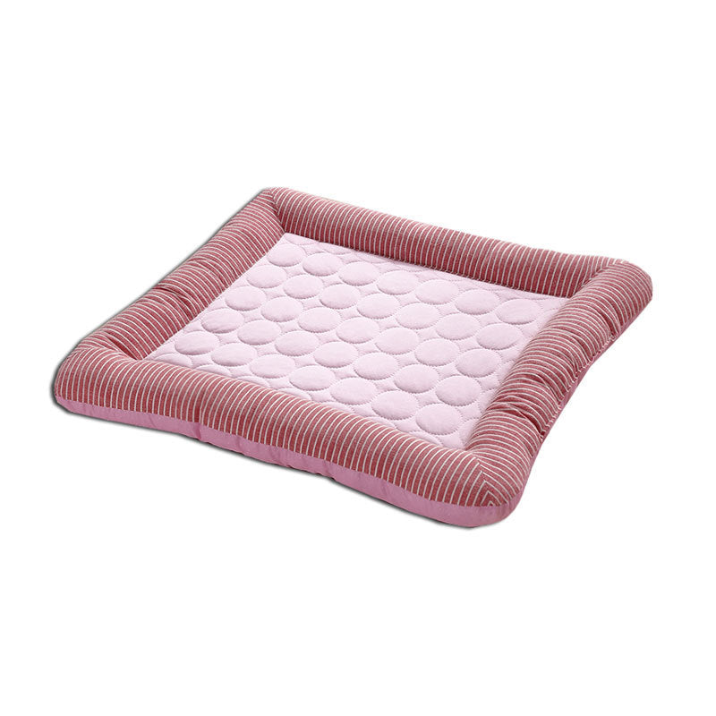 Tapis de refroidissement pour animaux de compagnie pour chiens, chats, chiots et chatons, matelas frais, couverture pour animaux de compagnie en matériau en soie glacée, doux pour le sommeil d'été, bleu, respirant.