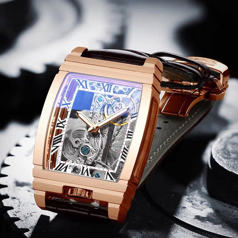 Montre en acier inoxydable et cuir unisexe Daystar