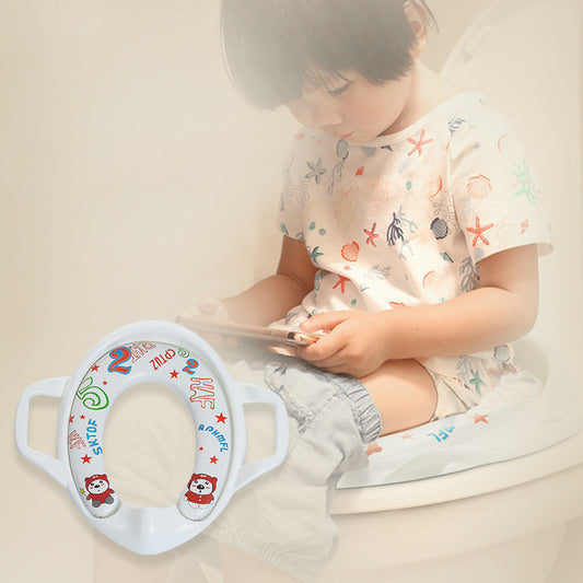 Siège de toilette Siège pour bébé Siège de toilette Coussin doux Siège de toilette assisté