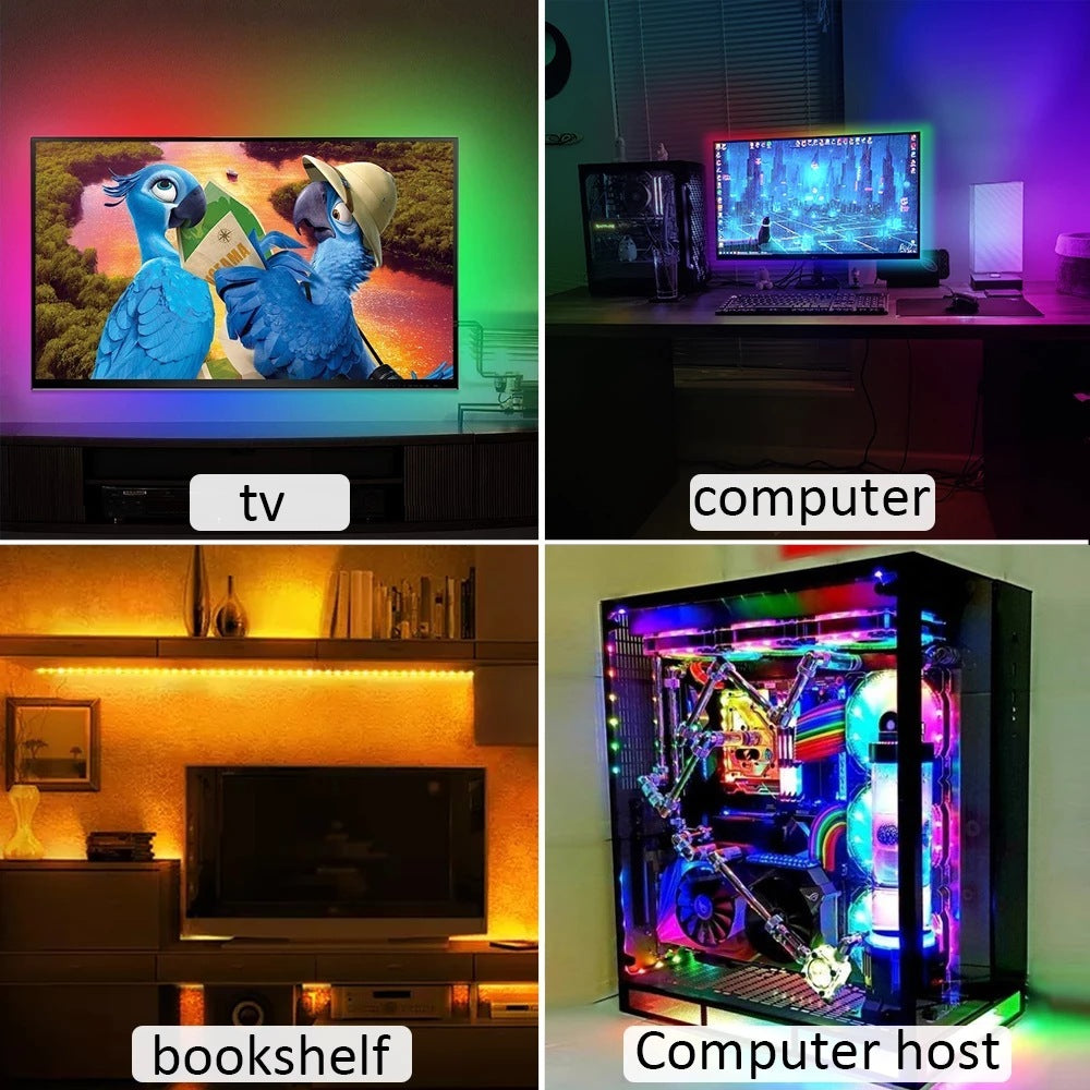 Éclairage de fond pour télévision à LED avec USB.