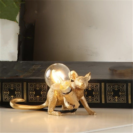 Lumière mini animal souris en résine créative nordique