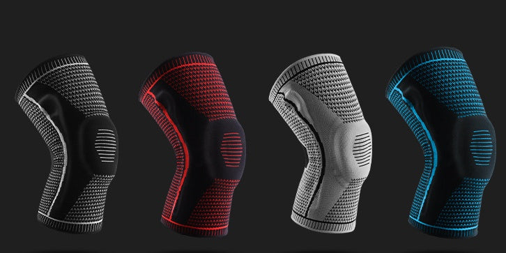 Genouillères pour le sport, protection de la patella en silicone à ressort.