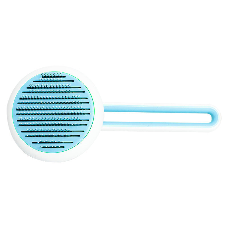 Outil de toilettage pour chien et chat, brosse à poils pour animaux de compagnie, peigne de massage automatique, brosse ronde pour animaux de compagnie.