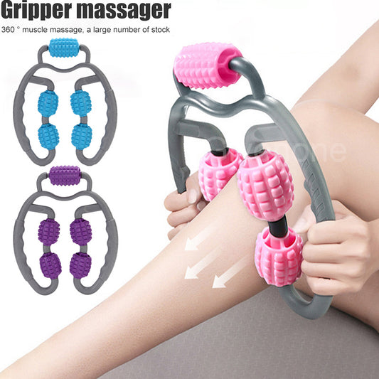 Rouleau de massage à points de déclenchement en forme de U, outil de massage complet du corps, masseur musculaire des bras, des jambes, du cou, appareil de fitness à 4 roues pour le sport