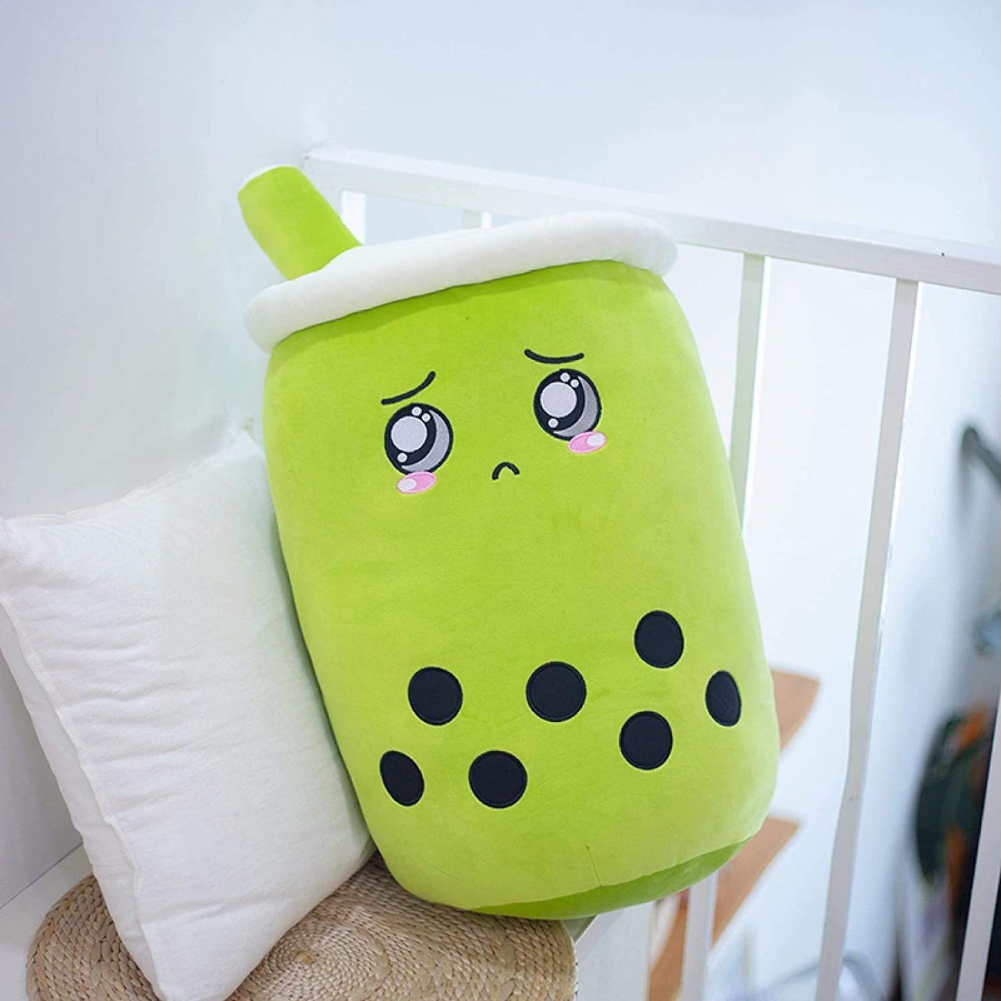 Jouet en peluche de tasse de thé au lait à la fraise, boisson en peluche douce, coussin de thé à bulles, cadeau pour enfants.