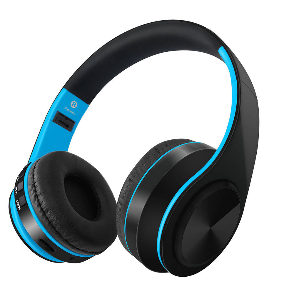 Casque sans fil HIFI Casque stéréo Bluetooth Casque de musique Casque FM Carte SD Casque de sport avec micro pour PC