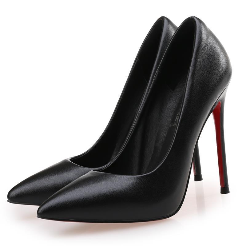 Escarpins à talons aiguilles pour femmes, chaussures simples sexy de 12 cm, printemps et automne