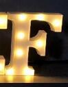 Veilleuse LED lumineuse avec lettres et chiffres de l'alphabet anglais, lampe à piles, décoration romantique pour mariage, fête de Noël