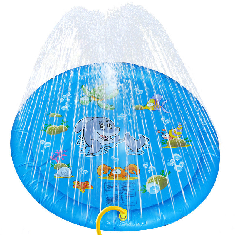 Tapis de jeu anti-dérapant pour enfants et piscine pour chiens, jouets d'eau d'été pour l'extérieur, fontaine de jardin amusante.