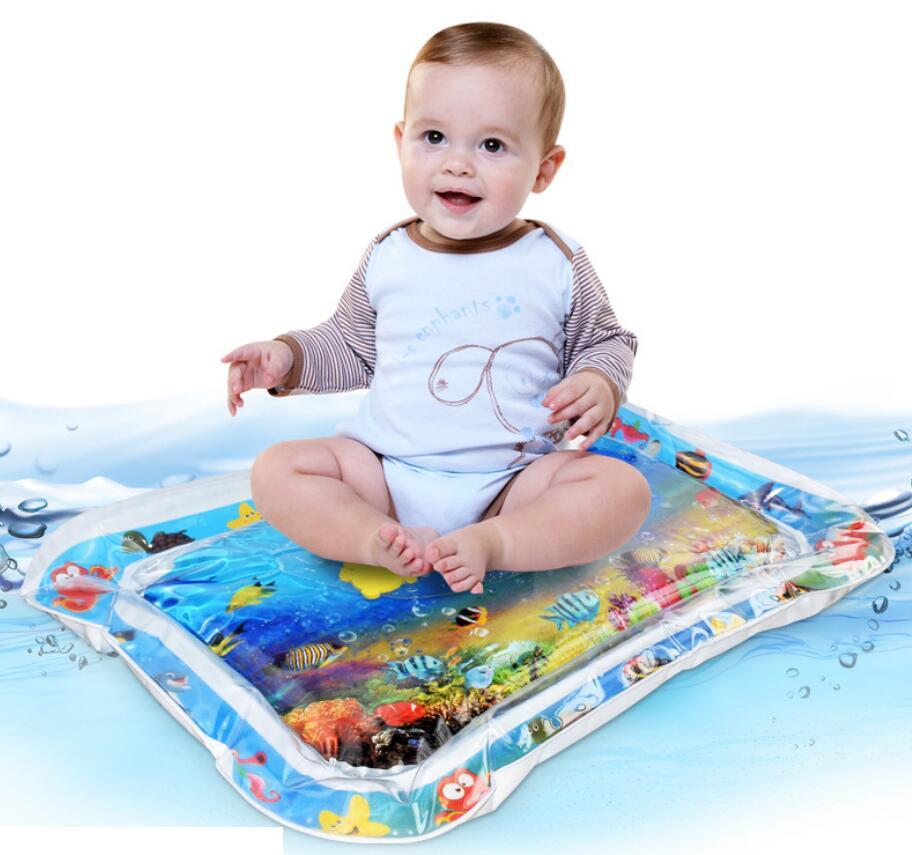 Tapis d'eau gonflable pour bébé, tapis d'eau d'été pour nourrissons, coussin d'eau pour bébés et tout-petits, jouets d'activité d'été, oreillers pour bébés.