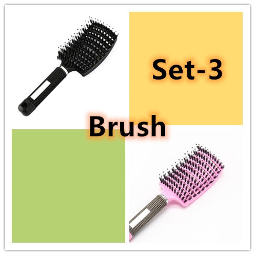 Brosse à cheveux Anti Klit Brushy Haarborstel pour femmes, brosse démêlante, poils en nylon, massage du cuir chevelu, brosse à teaser.